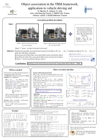 Object association in the TBM framework, application to vehicle driving aid