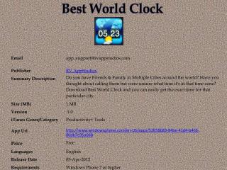 Best World Clock for Windows Phone