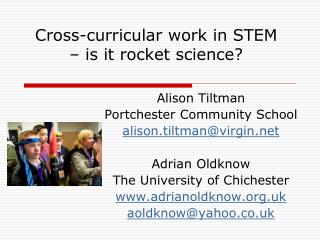 Cross-curricular work in STEM â€“ is it rocket science?