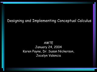 Designing and Implementing Conceptual Calculus