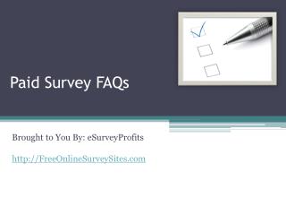 Paid Survey FAQs