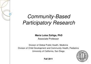 Community-Based Participatory Research