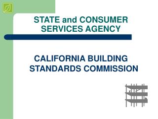 STATE and CONSUMER SERVICES AGENCY