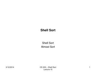 Shell Sort