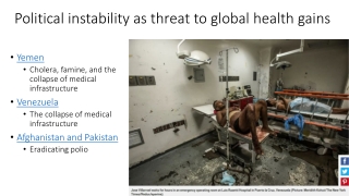 Political instability as threat to global health gains