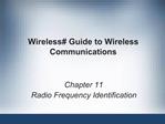 Wireless Guide to Wireless Communications