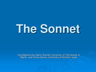 The Sonnet