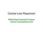 Central Line Placement