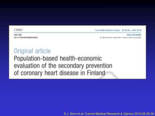 E.J. Soini et al. Current Medical Research &amp; Opinion 2010;26:25-36