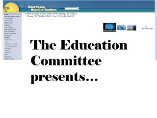 The Education Committee presentsâ€¦
