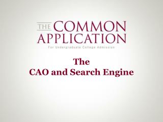 The CAO and Search Engine