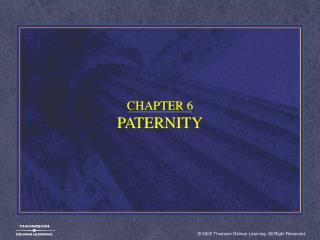 CHAPTER 6 PATERNITY