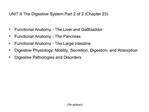UNIT 8 The Digestive System Part 2 of 2 Chapter 23