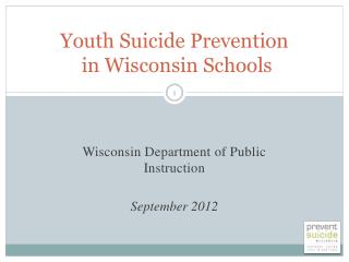 Youth Suicide Prevention in Wisconsin Schools
