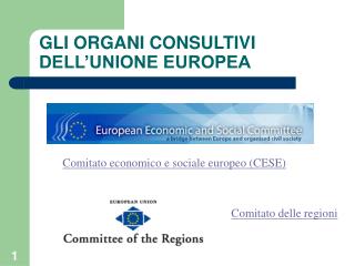 GLI ORGANI CONSULTIVI DELLâ€™UNIONE EUROPEA