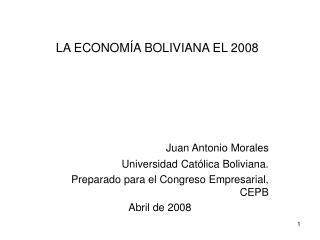 LA ECONOMÃA BOLIVIANA EL 2008