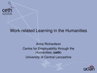 Work-related Learning in the Humanities
