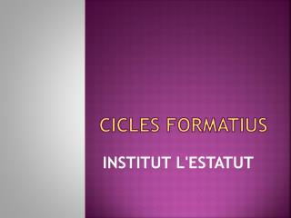 CICLES FORMATIUS