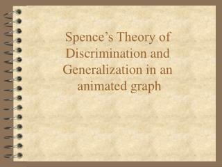 Spence’s Theory of Discrimination and Generalization in an animated graph