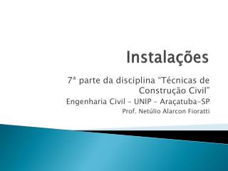 InstalaÃ§Ãµes