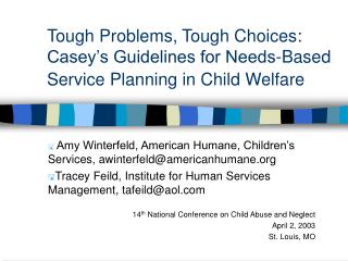 Amy Winterfeld, American Humane, Childrenâ€™s Services, awinterfeld@americanhumane