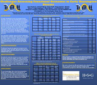 Challenges Assessing Functional Outcomes in Early Huntington Disease