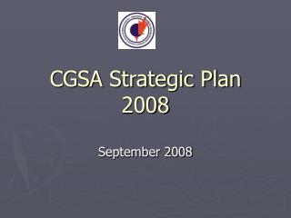 CGSA Strategic Plan 2008