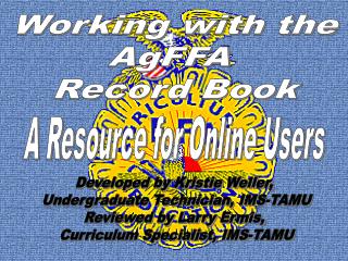 Working with the AgFFA Record Book