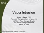 Vapor Intrusion