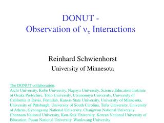 DONUT - Observation of n t Interactions