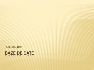 Baze d E date