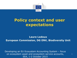 Policy context and user expectations
