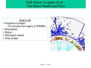 SOB Silicon-Tungsten ECal -- Test Beam Readiness/Plans