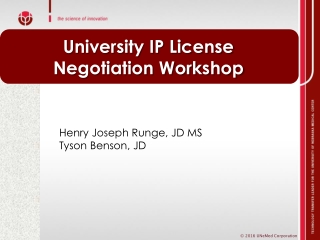 Henry Joseph Runge, JD MS Tyson Benson, JD