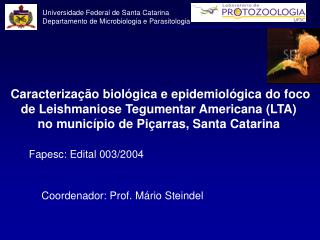 CaracterizaÃ§Ã£o biolÃ³gica e epidemiolÃ³gica do foco de Leishmaniose Tegumentar Americana (LTA)
