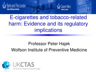 E-cigarettes and tobacco-related harm: Evidence and its regulatory implications