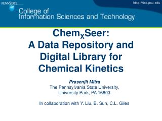 Chem X Seer: A Data Repository and Digital Library for Chemical Kinetics