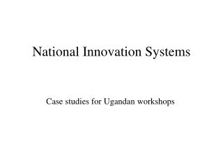 National Innovation Systems