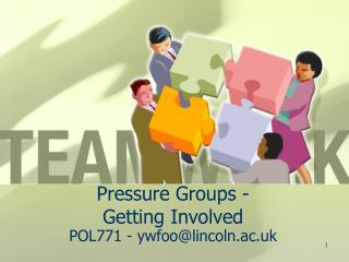 Pressure Groups - Getting Involved