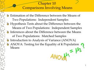 Chapter 10 Comparisons Involving Means