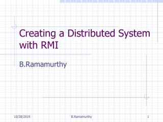 Creating a Distributed System with RMI
