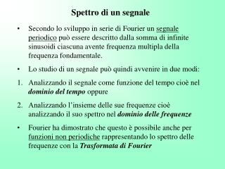 Spettro di un segnale