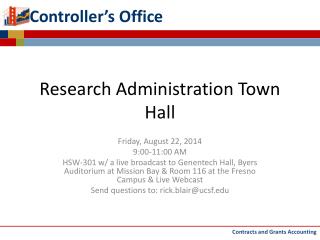 Research Administration Town Hall