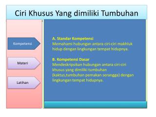 Ciri Khusus Yang dimiliki Tumbuhan