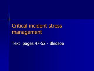 PPT - Critical incident stress management PowerPoint Presentation, free ...