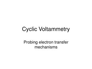 Cyclic Voltammetry