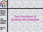 Open Enrollment Students with Disabilities