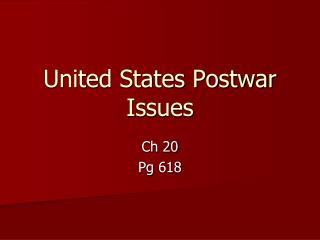 United States Postwar Issues