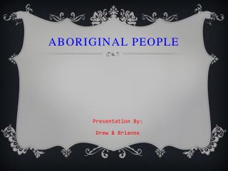 Aboriginal People