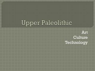 Upper Paleolithic